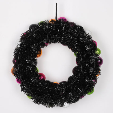 ?17.0*3.0'' Colorful Foam Ball Wreath W/Eyes Décor