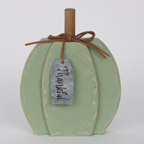 Harvest Green MDF Pumpkin Décor