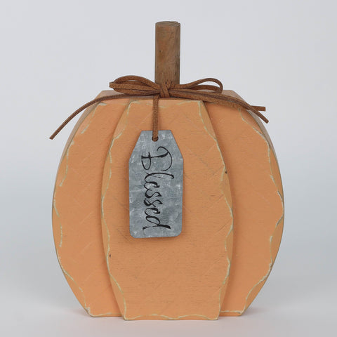 Harvest Orange MDF Pumpkin Décor