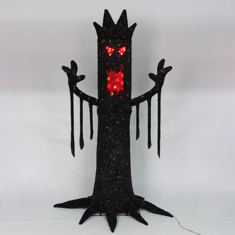 Halloween Ghost Tree Decoration – Spooky Light-Up Outdoor Yard Decor | Haunted Tree with LED Lights