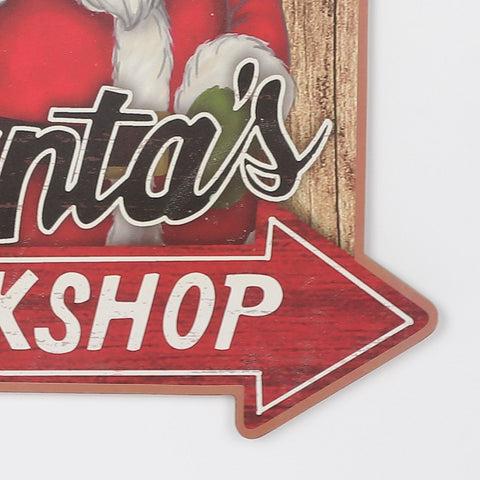 Christmas 13.0*0.25*17.4''Santa'S Workshop Sign Décor | Christmas Decor | Festive Holiday Decoration