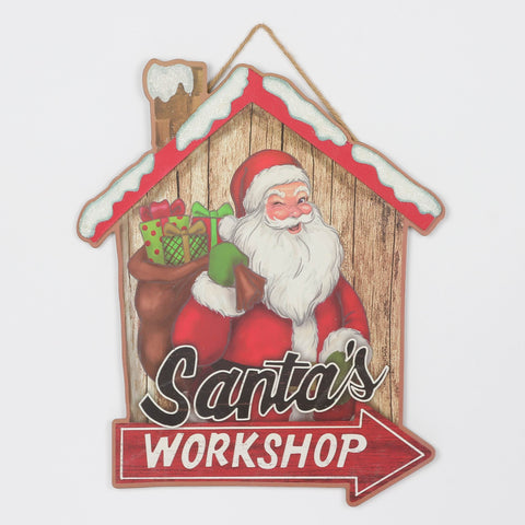 Christmas 13.0*0.25*17.4''Santa'S Workshop Sign Décor | Christmas Decor | Festive Holiday Decoration