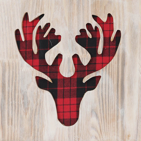 Christmas 13.0*1.0*13.0'' Mdf Wall Décor W/ Deer Head