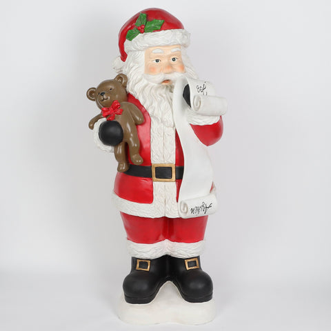 Christmas 13.0*11.0*38.5'' Resin Santa Décor