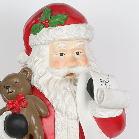 Christmas 13.0*11.0*38.5'' Resin Santa Décor