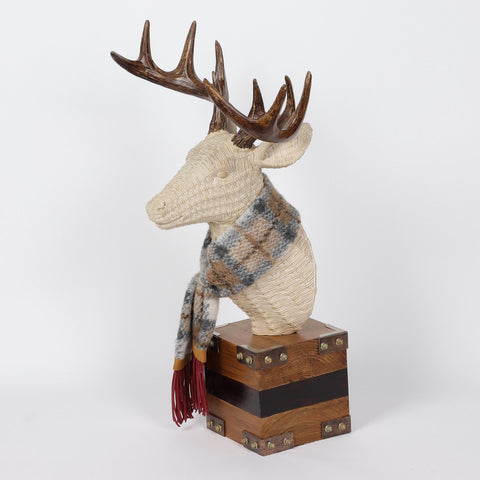 Christmas 6.5*6.5*24.0''Resin Deer Head Décor | Christmas Decor | Festive Holiday Decoration