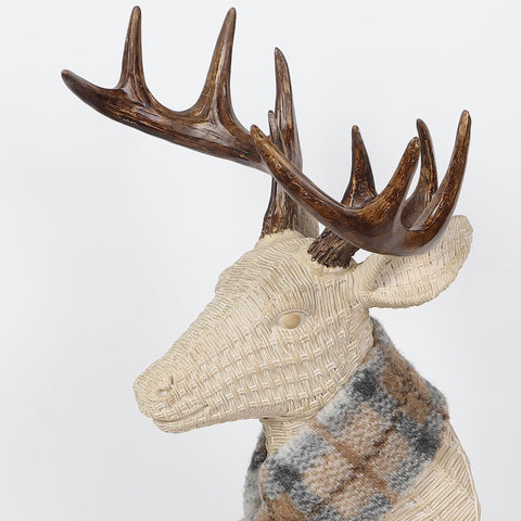 Christmas 6.5*6.5*24.0''Resin Deer Head Décor | Christmas Decor | Festive Holiday Decoration