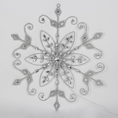 Christmas 24.0*0.2*24.0''Silver Snowflake Décor | Christmas Decor | Festive Holiday Decoration