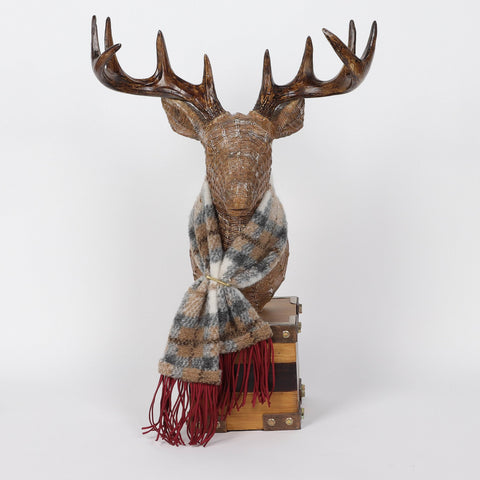 Christmas 6.5*6.5*24.0''Resin Deer Head Décor | Christmas Decor | Festive Holiday Decoration