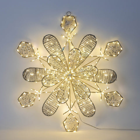 Christmas 24.0*2.0*20.0'' Gold Metal Décor W/Lite