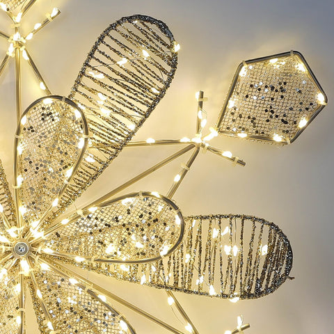 Christmas 24.0*2.0*20.0'' Gold Metal Décor W/Lite