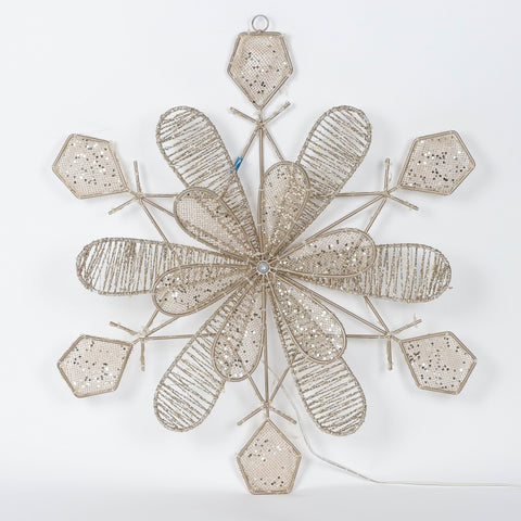 Christmas 24.0*2.0*20.0'' Gold Metal Décor W/Lite