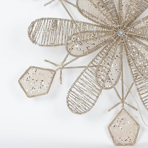 Christmas 24.0*2.0*20.0'' Gold Metal Décor W/Lite