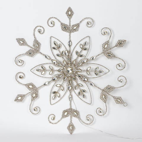 Christmas 24.0*1.0*22.5''Gold Snowflake Décor W/Lite