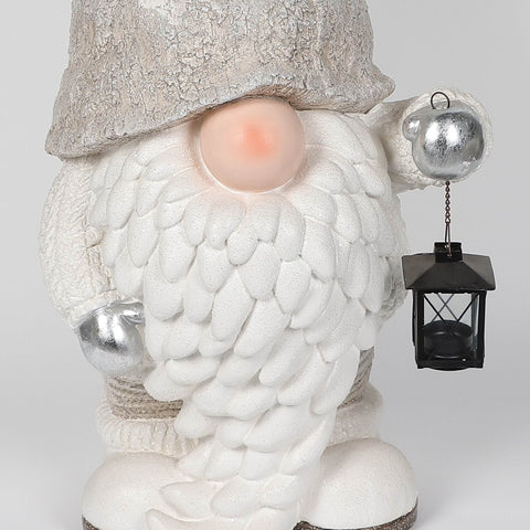 Christmas 11.0*8.5*36.0'' Grey Hat Resin Gnome Décor