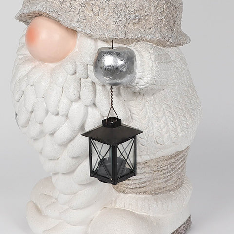 Christmas 11.0*8.5*36.0'' Grey Hat Resin Gnome Décor