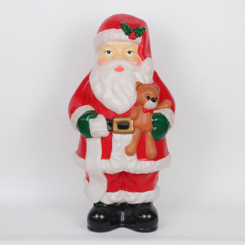 Christmas 15.0*10.0*33.0'' Plastic Santa Décor W/Red Coat