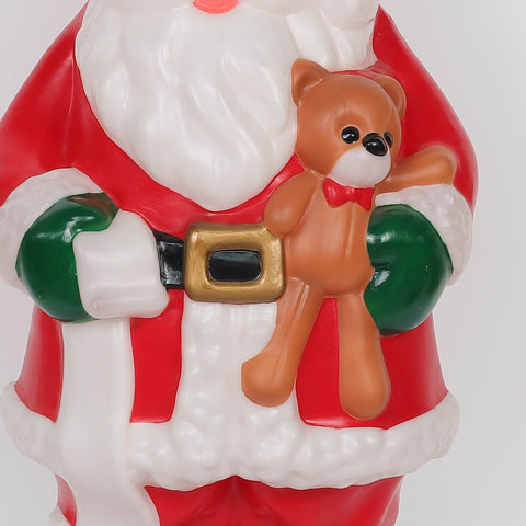 Christmas 15.0*10.0*33.0'' Plastic Santa Décor W/Red Coat