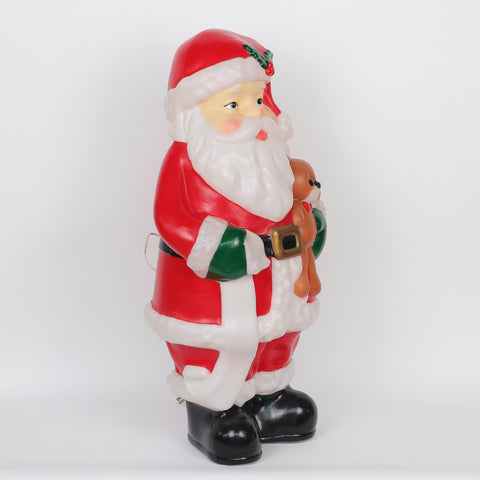 Christmas 15.0*10.0*33.0'' Plastic Santa Décor W/Red Coat