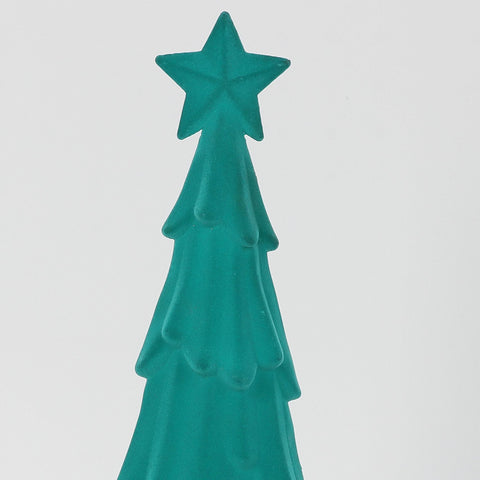 Christmas 6.2*7.0*14.0''Flocking& Plastic Tree Décor  W/Lite | Christmas Decor | Festive Holiday Decoration