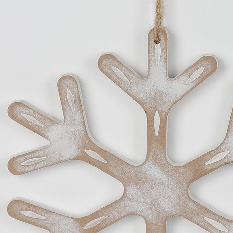 Christmas 8.5*0.6*9.2'' Mdf Snow Flake Hanging Ornament | Christmas Decor | Festive Holiday Decoration