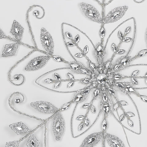 Christmas 28.0*0.2*28.0''Silver Snowflake Décor | Christmas Decor | Festive Holiday Decoration