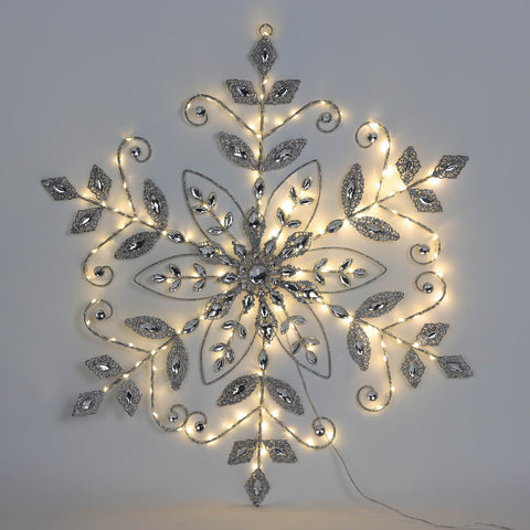 Christmas 28.0*0.2*28.0''Silver Snowflake Décor | Christmas Decor | Festive Holiday Decoration