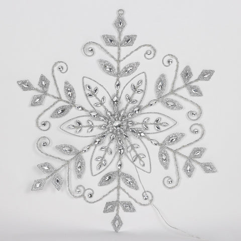 Christmas 28.0*0.2*28.0''Silver Snowflake Décor | Christmas Decor | Festive Holiday Decoration