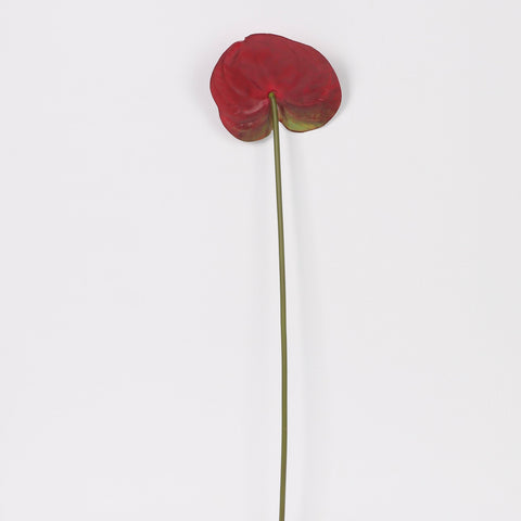 Artificial Dark Red Anthurium Stem for Wedding & Home Decor