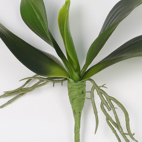 Green Artificial Orchid Leaves – Large Orchid Stems for Floral Arrangements & Pot Decorations