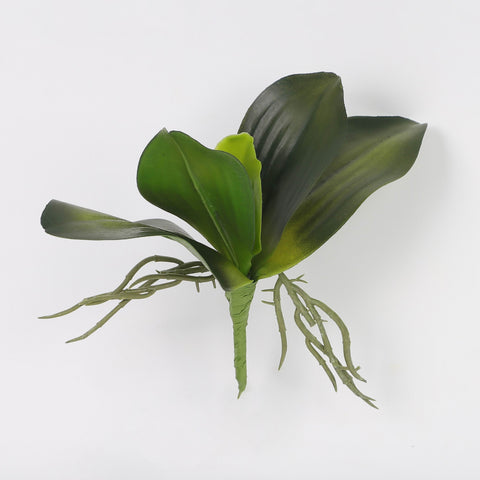 Green Artificial Orchid Leaves – Large Orchid Stems for Floral Arrangements & Pot Decorations