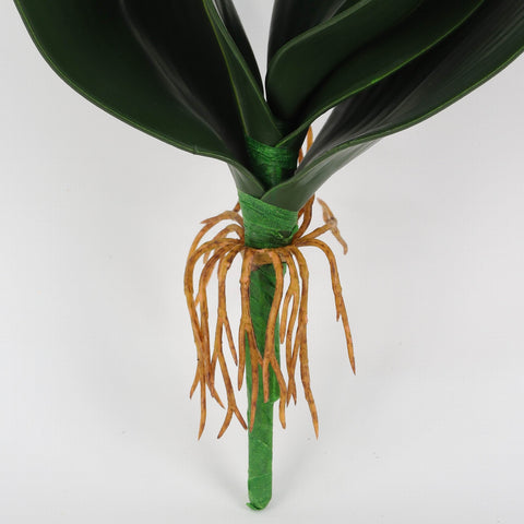 Artificial Green Five Large Orchid Leaves for Floral Arrangements & Home Decor