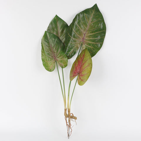 Artificial 4 Pcs Dishlia Leaves for Floral Arrangements & Home Decor