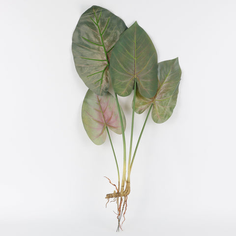 Artificial 4 Pcs Dishlia Leaves for Floral Arrangements & Home Decor