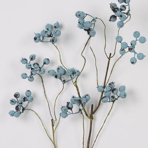 Artificial Blueberry Branches – Frosted Fake Berries for Home Décor & Floral Arrangements