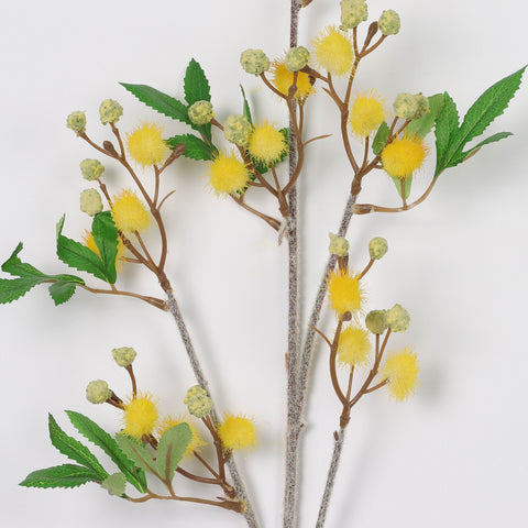 Artificial Berry Stems – Faux Yellow Holly Berry Branches for DIY Crafts & Home Décor