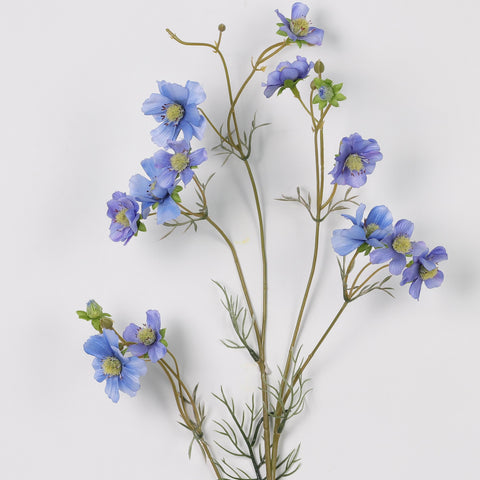 Artificial Blue Daisy Spray – Realistic Faux Flower Stem for Floral Arrangements & Home Décor