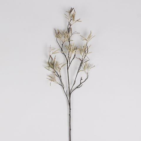 Bean Spray (Cream and Beige) – Realistic Dried Look Artificial Stem for Home Décor & Floral Arrangements