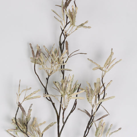 Bean Spray (Cream and Beige) – Realistic Dried Look Artificial Stem for Home Décor & Floral Arrangements