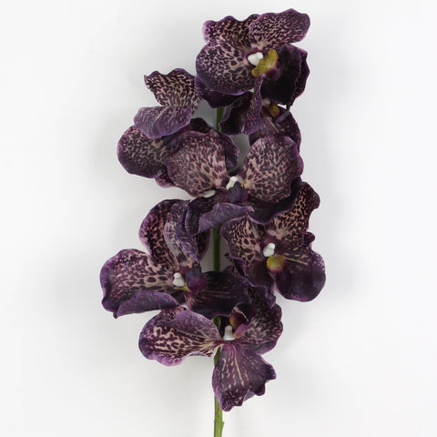Butterfly Orchid Branch – Dark Violet Artificial Silk Flower for Home Décor
