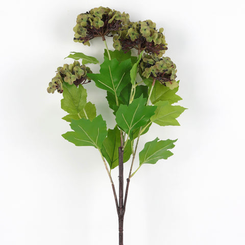 Hydrangea Flower Spray – Green Faux Floral Stem for Home & Event Décor