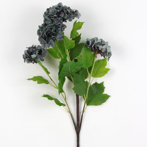Hydrangea Flower Spray – Blue Faux Floral Stem for Home & Event Décor