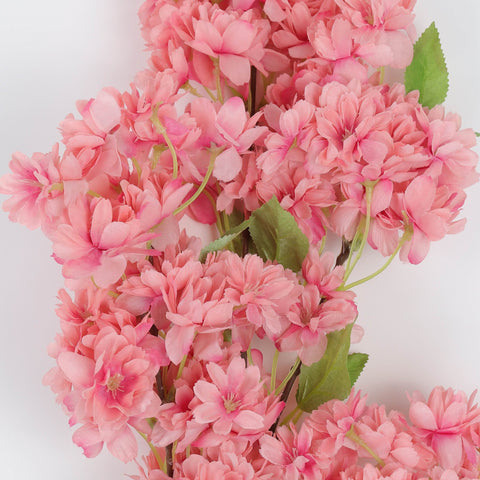 Pastel Pink Artificial Cherry Blossom Silk Flower Branch for Wedding, Home & Event Décor