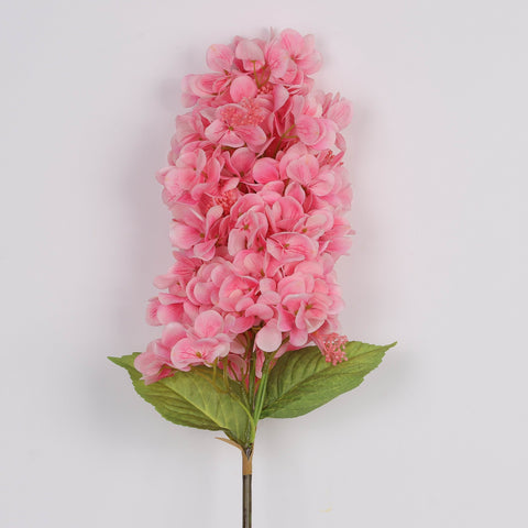 Vibrant Pink Artificial Cone Hydrangea Flower Stem Spray - Faux Floral Decor for Home, Office, Wedding, Event | Wholesale Available