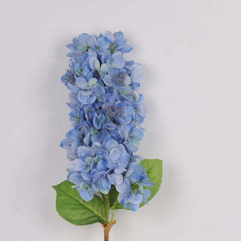 Sea Blue Artificial Cone Hydrangea Flower Stem Spray - Faux Floral Decor for Home, Office, Wedding, Event | Wholesale Available