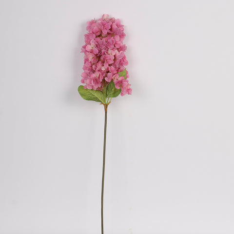 Deluxe Vibrant and Bright Pink Artificial Cone Hydrangea Flower Stem Spray - Faux Floral Decor for Home, Office, Wedding, Event | Wholesale Available