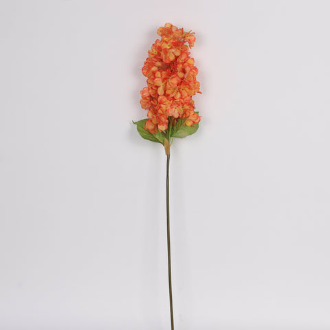 Deluxe Cream Orange Artificial Cone Hydrangea Flower Stem Spray - Faux Floral Decor for Home, Office, Wedding, Event | Wholesale Available