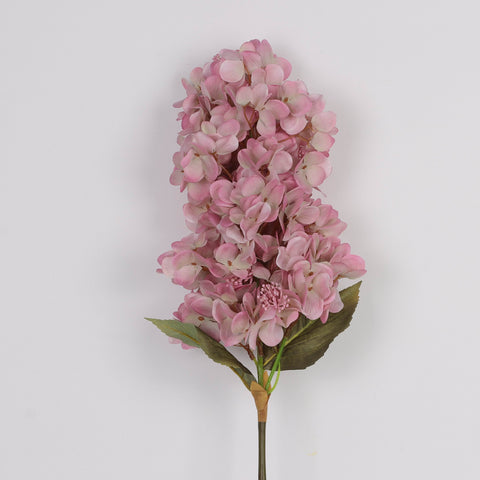 Dusty Pink Artificial Cone Hydrangea Flower Stem Spray – Faux Floral Decor for Home, Office, Wedding, Event | Wholesale Available