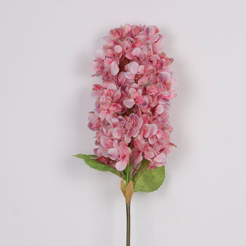 Deluxe Cream Pink and Purple Artificial Cone Hydrangea Flower Stem Spray - Faux Floral Decor for Home, Office, Wedding, Event | Wholesale Available