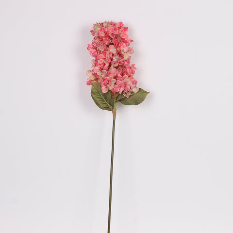 Blossom Pink Green Artificial Cone Hydrangea Flower Stem Spray – Faux Floral Decor for Home, Office, Wedding, Event | Wholesale Flowers Available